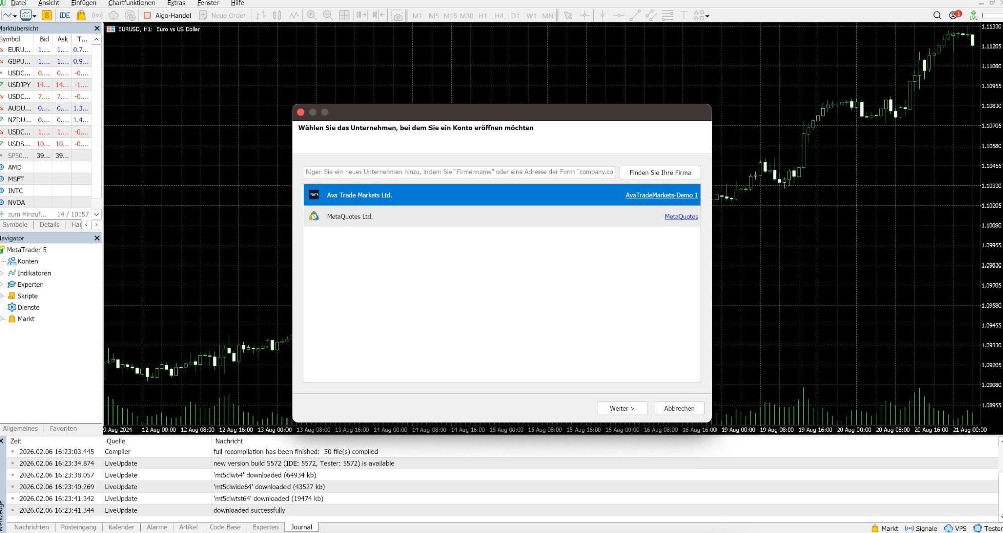 Broker AvaTrade auswählen